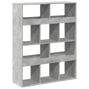 vidaXL Biblioth&egrave;que gris b&eacute;ton 100x33x125,5 cm bois d'ing&eacute;nierie
