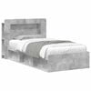 vidaXL Cadre de lit avec rangement Gris b&eacute;ton 90 x 200 cm
