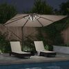 vidaXL Parasol Taupe 286 x 285 x 270 cm Aluminium