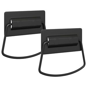 vidaXL Poign&eacute;es de Meuble 2 pcs Noir 85 x 45 mm M&eacute;tал