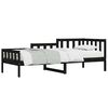 vidaXL Lit de jour sans matelas noir 80x200 cm bois de pin massif