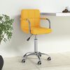 vidaXL Chaise pivotante de bureau Jaune moutarde Tissu