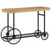 vidaXL Table console 112x36x76 cm bois massif de manguier et fer