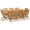 vidaXL Ensemble &agrave; manger de jardin 9 pcs bois massif d'acacia