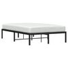 vidaXL Cadre de lit m&eacute;tal sans matelas noir 120x190 cm