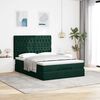 vidaXL Cadre de lit ottoman avec matelas vert fonc&eacute; 140x190 cm velours