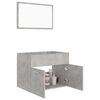 vidaXL Ensemble de meubles de salle de bain 2 pcs Gris b&eacute;ton