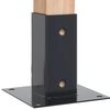 vidaXL Bases de poteau carr&eacute;es 12 pcs anthracite 61x61 mm