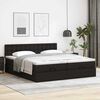 vidaXL Lit ottoman avec matelas & LED Noir 160x200cm similicuir