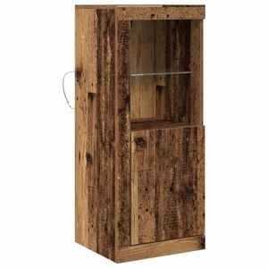 vidaXL Buffet LED Marron 41 x 37 x 100 cm Bois d'ing&eacute;nierie
