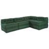 vidaXL Unit&eacute; de canap&eacute; modulaire 4 pcs Vert Tissu