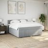 vidaXL Sommier &agrave; lattes de lit avec matelas Gris clair 180x200cm Tissu