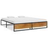 vidaXL Cadre de lit sans matelas noir m&eacute;tal 140x200 cm