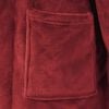 vidaXL Robe de bain sans capuche Rouge Bordeaux s Flanelle