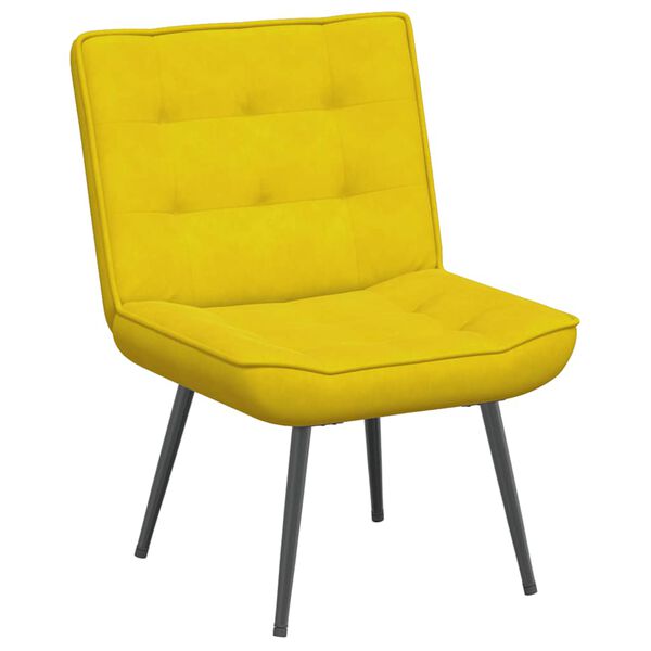 vidaXL Chaise de relaxation jaune 64x74x84 cm velours