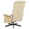 vidaXL Fauteuil inclinable de massage avec repose-pieds cr&egrave;me tissu