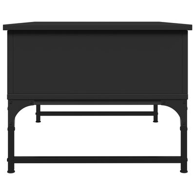 vidaXL Table basse noir 70x50x40 cm bois d'ingénierie et métal