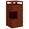 vidaXL Bassin de feu Marron 50 x 50 x 100 cm Acier patin&eacute;