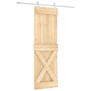 vidaXL Porte coulissante 70 x 210 cm Bois de pin massif (non trait&eacute;)