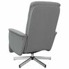 vidaXL Fauteuil inclinable de massage et repose-pieds gris clair tissu