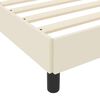 vidaXL Cadre de lit avec matelas Cr&egrave;me 90 x 200 cm tissu