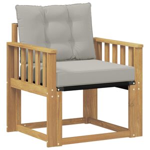 vidaXL Canap&eacute; d&rsquo;ext&eacute;rieur Bois d'acacia massif et Textil&egrave;ne Blanc