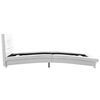 vidaXL Cadre de lit Blanc Similicuir 200 x 90 cm