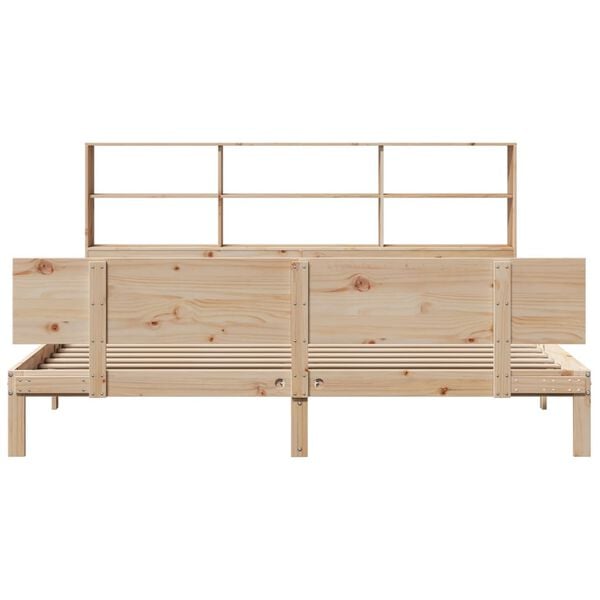 vidaXL Lit biblioth&egrave;que sans matelas 180x200 cm bois massif de pin