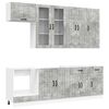 vidaXL Unit&eacute; de cuisine LUCCA 8 pc Gris b&eacute;ton Bois d'ing&eacute;nierie