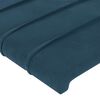 vidaXL T&ecirc;tes de lit 2 pcs Bleu fonc&eacute; 80x5x78/88 cm Velours