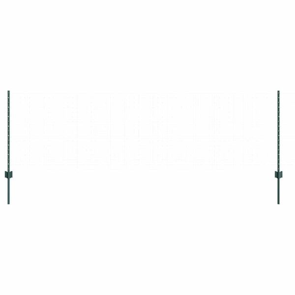 vidaXL Poteau de cl&ocirc;ture. 5 pcs Vert 120 cm Acier