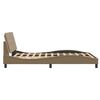 vidaXL Cadre de lit sans matelas Zadar cappuccino 140x190 cm similicuir