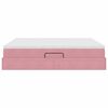 vidaXL Lit avec rangement et matelas Rose 180 x 200 cm Velours