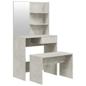 vidaXL Ensemble de coiffeuse Gris b&eacute;ton 74,5x40x141 cm