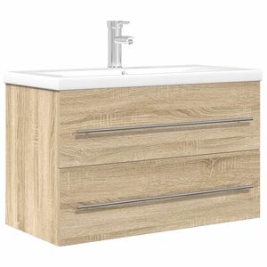 vidaXL Ensemble de meubles de salle de bain 2 pcs chêne sonoma