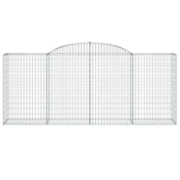 vidaXL Paniers à gabions arqués 8 pcs 300x50x120/140 cm fer galvanisé