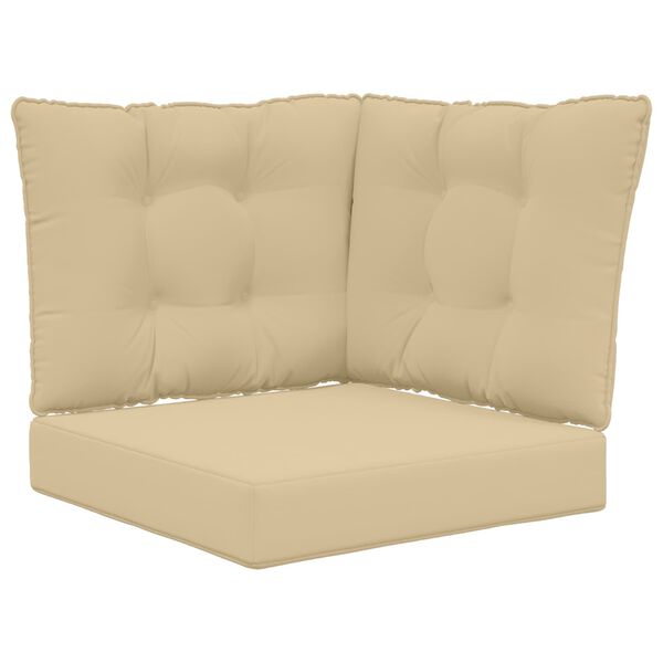 vidaXL Coussin de canap&eacute; d'ext&eacute;rieur 3 pcs Beige Polyester