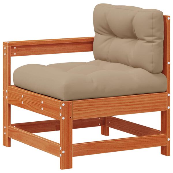 vidaXL Ensemble de salon de jardin 10 pcs Brun Cir&eacute; Pin massif