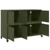 vidaXL Buffet vert olive 100,5x39x72 cm acier