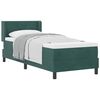 vidaXL Lit &agrave; ressorts avec matelas Vert fonc&eacute; 200 x 80 cm Velours