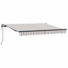 vidaXL Auvent R&eacute;tractable Gris clair et blanc 4 x 2 m tissu