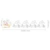vidaXL Cordon lumineux de No&euml;l 4 rennes et tra&icirc;neau 1548 LED 500x80 cm