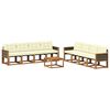 vidaXL Ensemble de canap&eacute;s d'ext&eacute;rieur 9 pcs Naturel et Cr&egrave;me