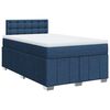 vidaXL Sommier &agrave; lattes de lit avec matelas Bleu 120x200 cm Tissu