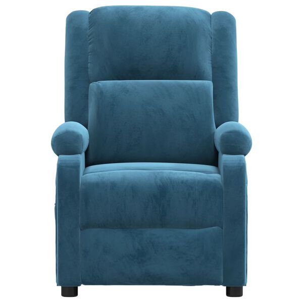 vidaXL Fauteuil inclinable bleu velours