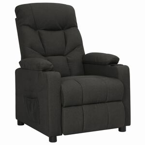 vidaXL Fauteuil inclinable Noir Tissu