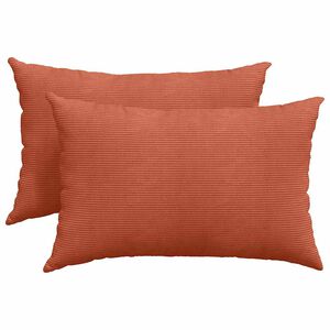 vidaXL Coussins de canap&eacute; 2 pcs Rouge orange 60 x 40 cm