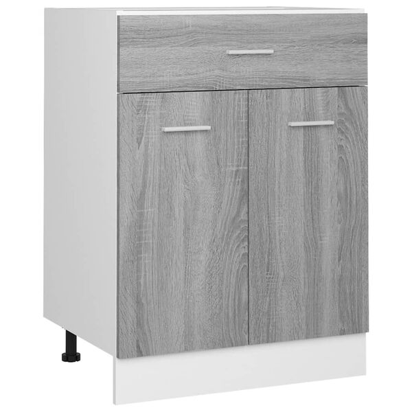 vidaXL Armoire à tiroirs "Lyon" Gris Sonoma 60 x 46 x 81,5 cm Bois d'ingénierie