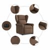 vidaXL Fauteuil inclinable &eacute;lectrique marron tissu