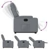 vidaXL Fauteuil inclinable Gris Similicuir